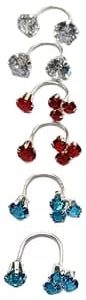set de aretes tricolores