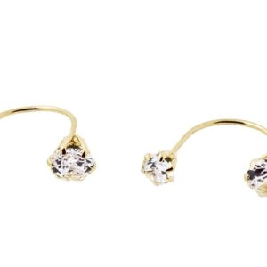 aretes de oro diamante