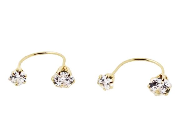 aretes de oro diamante