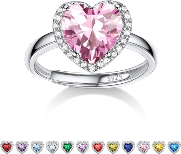 anillo corazón rosa