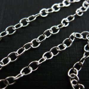 cadena unisex de plata estilo tradicional fino